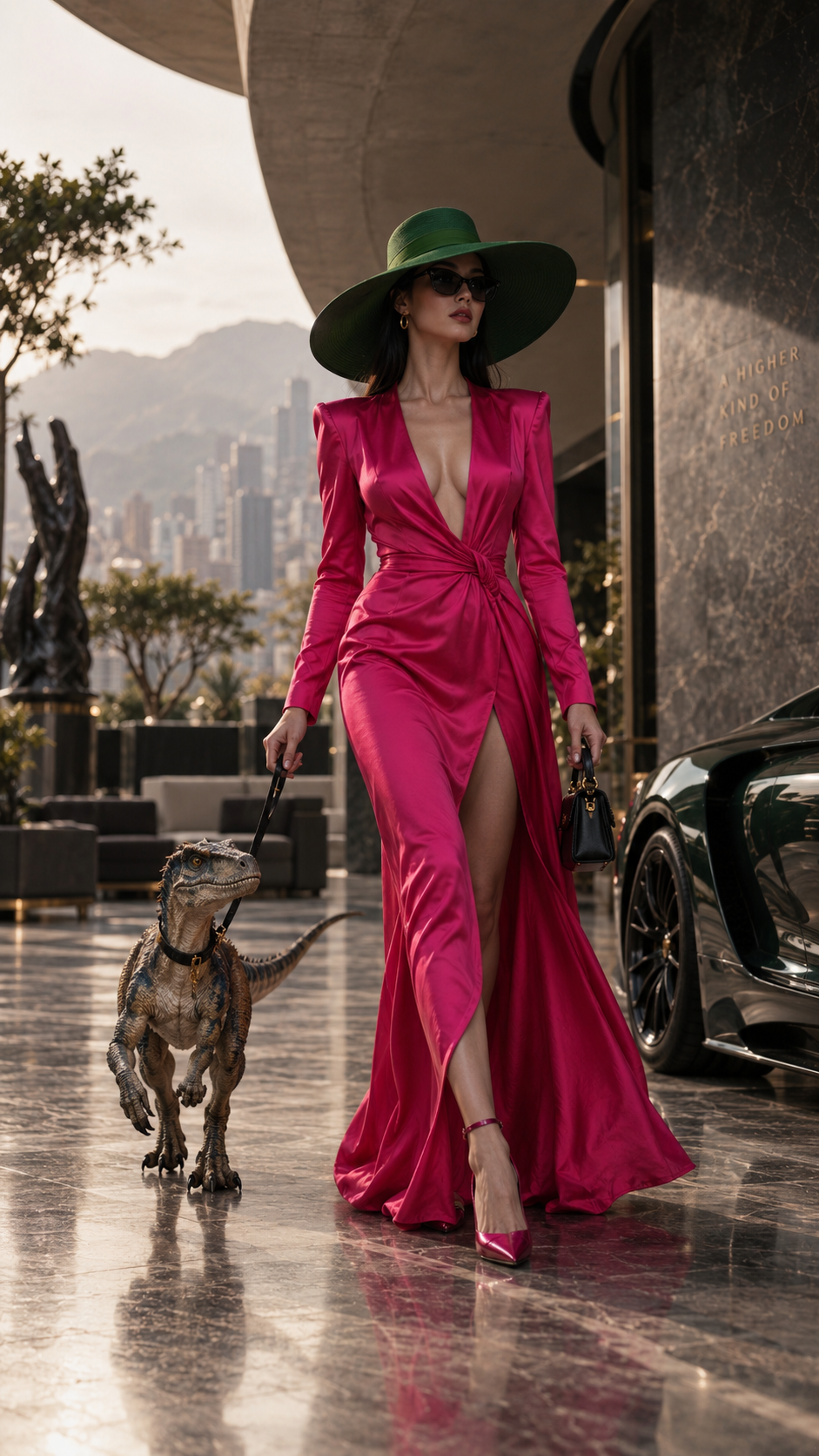 A woman with her pet.